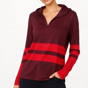 The North Face Burgundy & Red Second‎ Skin Seamless Pullover Hoodie Size Medium